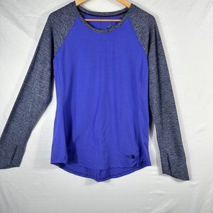 The North Face Long Sleeve Tee Baseball Size L Purple/Gray